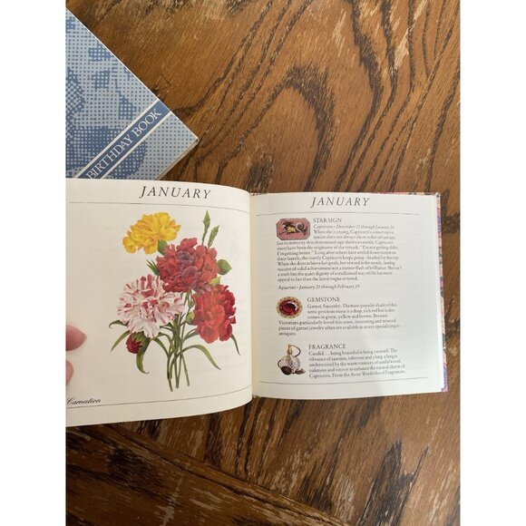 French Aster Birthday Book By The Ariel Press Ltd 1985 Hardcover Floral Design V - Picture 6 of 6